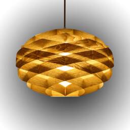 Handmade Oval Woven Pendant Light-Chinese Ash-Ceiling Light-Pendant Light-Chandelier-Light Fixture-Wood Light-Lighting-Rustic Light - thumbnail 3
