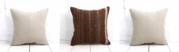 Set Of 3 Pcs, Kilim & Linen Pillow Cover, Vintage Pillow, 17.91 - thumbnail 1