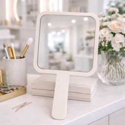 Personalised Handheld Salon Mirror - 3D Acrylic Business Name - thumbnail 3