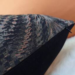 Luxury Luxor Bronze Metallic Cushion Cover Black & New Home Sofa & Bed Designer Handmade - thumbnail 4