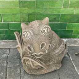 Concrete Garden Dragon Statue Stone Fantasy Sculpture Outdoor Yard Ornament Cement Mythical Figure Front Door Decor Dragon Lover Gift - thumbnail 2