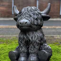 Concrete Bull Statue Handmade Stone Cattle Sculpture Outdoor Farm Animal Decor Cement Cow Yard Ornament Garden Art Gift - thumbnail 1