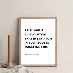 Self Love Print, Typography Wall Art, Home Office Decor, Workspace Prints, Care Gifts, Uplifting Quote Poster - thumbnail 2