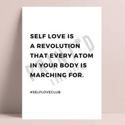 Self Love Print, Typography Wall Art, Home Office Decor, Workspace Prints, Care Gifts, Uplifting Quote Poster - thumbnail 3