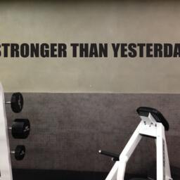 Vinyl Wall Art, Work Out Sticker. Stronger Than Yesterday 136 - thumbnail 2