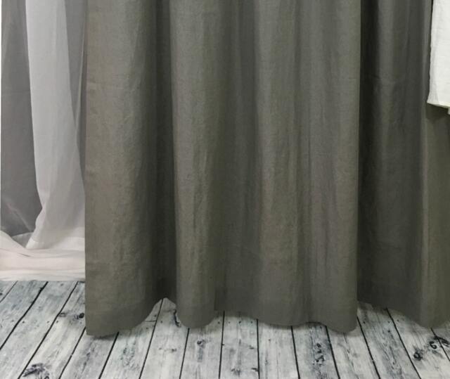 Grey Linen Shower Curtains , Dark Gray Curtain, Medium Grey, 72x72, 72x85, 72x94, Or Custom Size - image 1