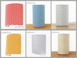Tube Lamp Or Wall Sconce, Fabric With Geometric Riad Pattern, Choice Of Colors, Ideal Christmas Birthday Gift, Chic & Modern Decoration - thumbnail 1