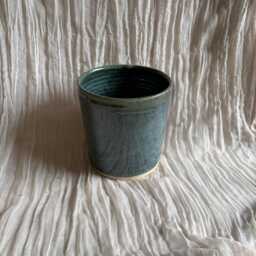 Green Ceramic Planter, Handmade Glazed Pot, Green Plant Large Vessel, Unique British Gift, Handcrafted Pots - thumbnail 3