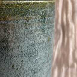 Green Ceramic Planter, Handmade Glazed Pot, Green Plant Large Vessel, Unique British Gift, Handcrafted Pots - thumbnail 2