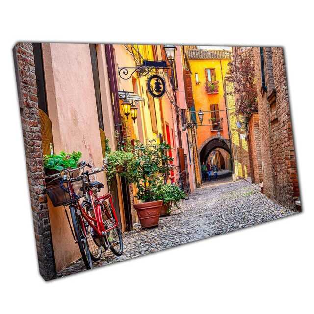 Ferrara Italy Street Wall Art Print Canvas Decor For Home Office - image 1