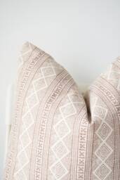 Block Print Pillow Cover Hmong Indigo Batik, Boho Farmhouse Decor - thumbnail 1