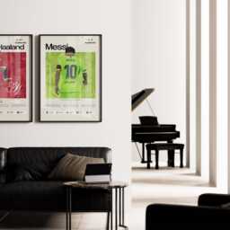 Messi Neon Green Kit Stats Poster, Lionel Barca Wall Art, Barcelona Football Print, Soccer Legend Gift, Sports Decor - thumbnail 4