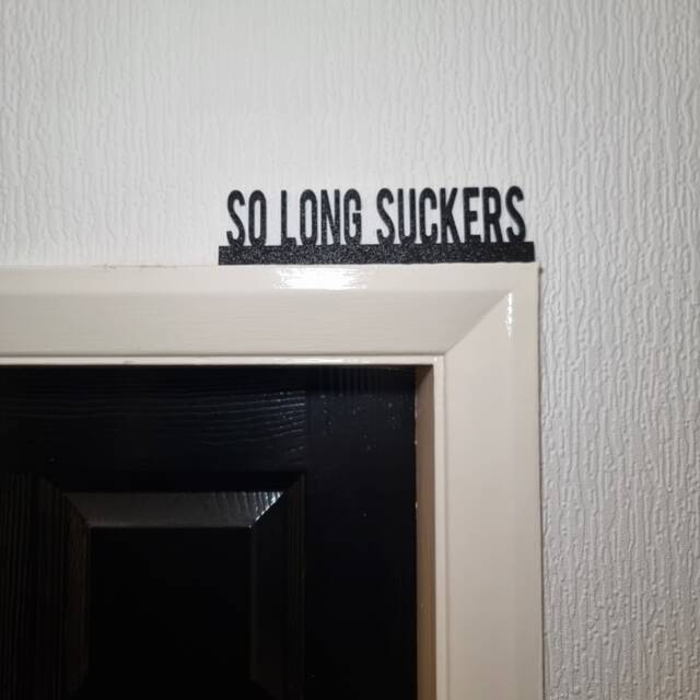 So Long Suckers Door Topper, Shelf Decor, Wall Quirky Home Interior Gift, Door Decoration - image 1