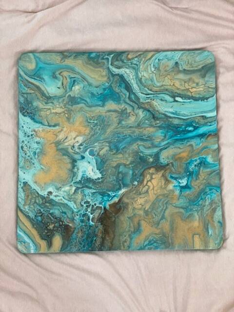 Indoor Or Outdoor Original Acrylic Pour Art Tabletops - image 1