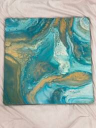 Indoor Or Outdoor Original Acrylic Pour Art Tabletops - thumbnail 3