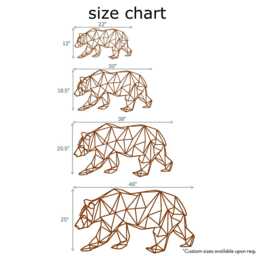Geometric Bear Wall Hanging Birch Woodland Decor - thumbnail 3