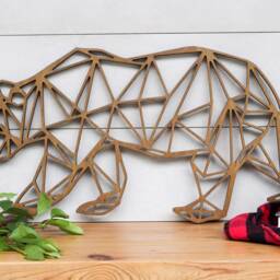 Geometric Bear Wall Hanging Birch Woodland Decor - thumbnail 2