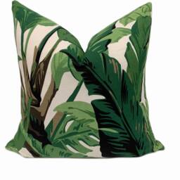 Thibaut Travelers Palm Tropics Collection Cushion Cover Pillow Double Sided Green - thumbnail 2