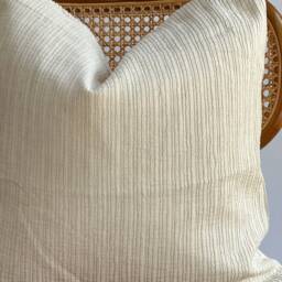 Handmade Hemp Striped Lumbar Pillow Vintage Hmong Textile - thumbnail 2