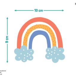 Bright Rainbows & Stars Wall Stickers, Rainbow Decal, Room Decor, Sticker - thumbnail 3