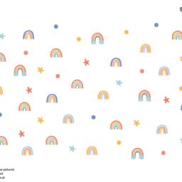 Bright Rainbows & Stars Wall Stickers, Rainbow Decal, Room Decor, Sticker - thumbnail 2