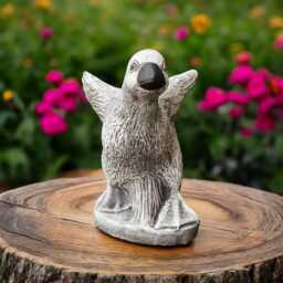 Concrete Gosling Statue Cement Baby Goose Figurine Stone Farm Animal Sculpture Outdoor Garden Ornament Handmade Yard Decor Goose Lover Gift - thumbnail 2