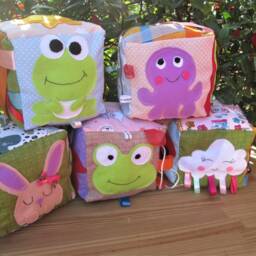 Sensory Cube For Children, Manipulation Game, Customizable, Hand Embroidered - thumbnail 3