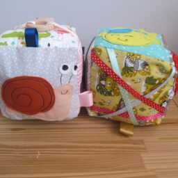 Sensory Cube For Children, Manipulation Game, Customizable, Hand Embroidered - thumbnail 4