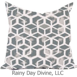 Outdoor Pillows Or Indoor Custom Cover - Gray Sand Tan Beige White Contemporary Modern Geometric Coastal 18x18, 16x16 - thumbnail 4