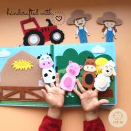 Personalized Gifts Baby Name - Busy Book Farm Montessori Toy Children's Gift Birthday Activity Christmas - thumbnail 2
