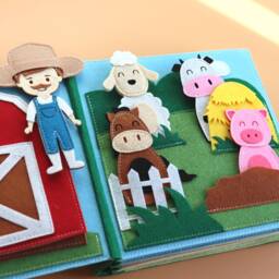 Personalized Gifts Baby Name - Busy Book Farm Montessori Toy Children's Gift Birthday Activity Christmas - thumbnail 3