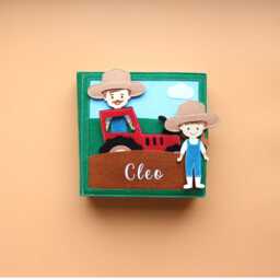 Personalized Gifts Baby Name - Busy Book Farm Montessori Toy Children's Gift Birthday Activity Christmas - thumbnail 4