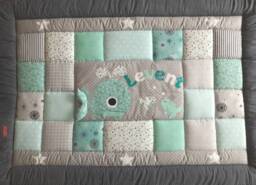 Baby Blanket, Quilt, Patchwork Play Mat, Children's Blanket. Available For Immediate Delivery Alterations At No Extra Charge - thumbnail 1