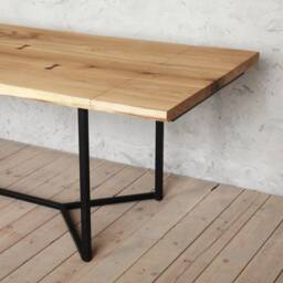 London Extendable Live Edge Natural Oak Dining Table - thumbnail 3