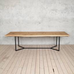 London Extendable Live Edge Natural Oak Dining Table - thumbnail 2