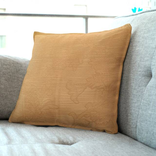 Golden Baroque Floral Cushion Cover, Throw Pillow. 16 - image 1