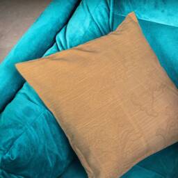 Golden Baroque Floral Cushion Cover, Throw Pillow. 16 - thumbnail 2