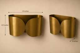 Pair Of Foglio Brass Wall Sconce - Handmade Raw Light Modern Leaf-Inspired Lamp Custom Size Luxury Lighting - thumbnail 1