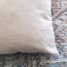 Oatmeal Linen Throw Pillow Cover With Insert, Minimalist Boho Cushion, Wabi Sabi Decor - thumbnail 4