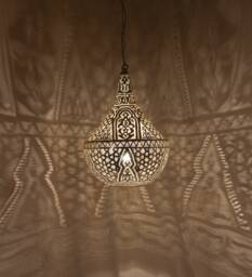 Handcrafted Oriental Light, Moroccan Brass Pendant Hanging Lamp, Gold Lampshade, Home Decor Lighting & Ceiling Light