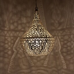 Handcrafted Oriental Light, Moroccan Brass Pendant Hanging Lamp, Gold Lampshade, Home Decor Lighting & Ceiling Light - thumbnail 2