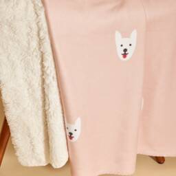 Korean Jindo/Samoyed Pattern Blanket, High Quality Dog Gift For Owner, Mom, Owner Gift, Blanket - thumbnail 2