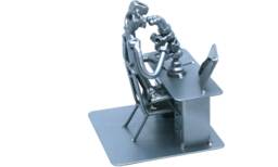 Personalized Pathologist Gift Appreciation Welded Metal Sculpture, Custom Gift Pathology Graduation - thumbnail 1
