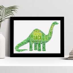Personalised Dinosaur Word Art Print - Custom Name Gift - thumbnail 2