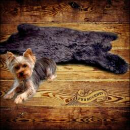 Plush Faux Fur Area Rug - Soft Shaggy Bear Skin Pelt, Handmade Usa - thumbnail 1