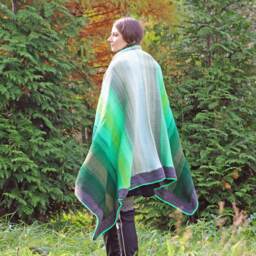 Red Black Ombre Knit Throw Blanket Queen Size Vegan Acrylic - thumbnail 4
