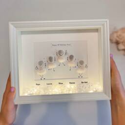 Friendship Group Pebble Art Picture Frame Retirement Gift Girls Picture Best Friends Frame Colleague Leaving 50Th 60Th Birthday Gift - thumbnail 1