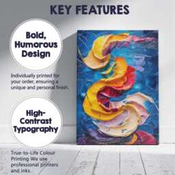 Colourful Flowing Ribbon Abstract Impasto Painting Canvas Wall Art Print Decor Picture Ready To Hang - thumbnail 2