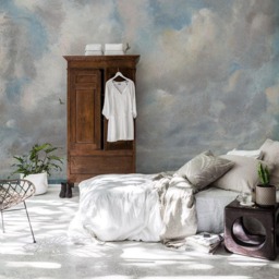 Cloudy Sky Watercolor Removable Wallpaper, Peel & Stick, Wall Decal, Reusable, Repositionable, Self Adhesive, Covering, Art #96 - thumbnail 2