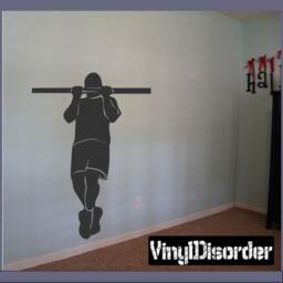 Pull Up Fitness Vinyl Wall Decal Or Car Sticker - Fitnessmc003Et - thumbnail 1